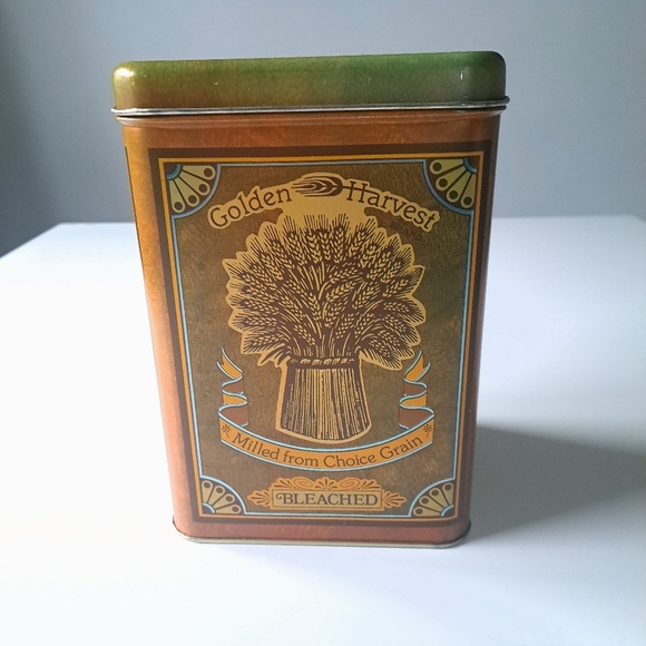 Vintage Golden harvest flour tin Chein co 1977-78 lithograph advertisment tin - Picture 2 of 10